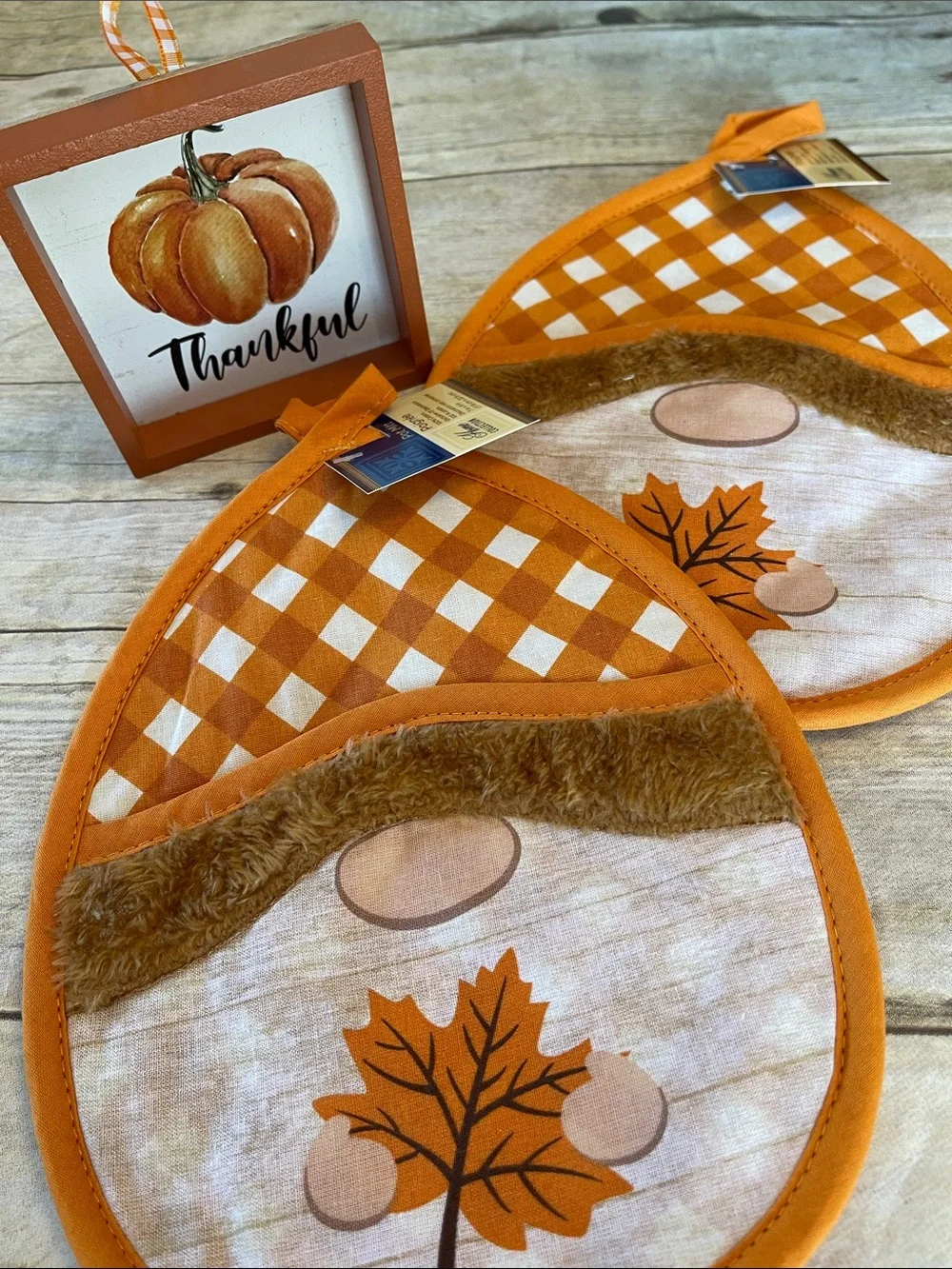Set of 2 Fall Gnome Potholders NWT